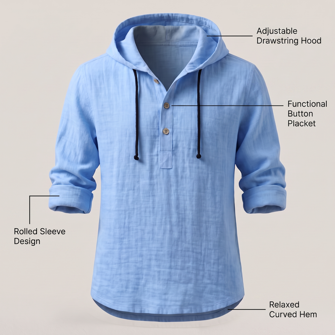 HUDSON HOODIE-SKJORTA