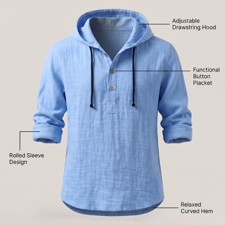 HUDSON HOODIE-SKJORTA