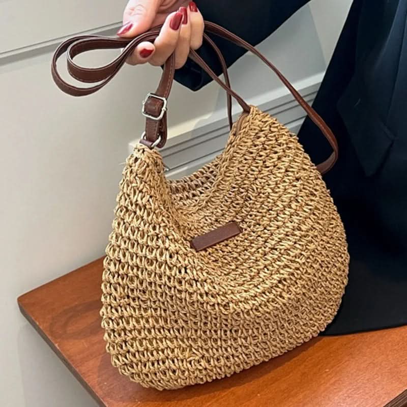 LAVINIA ELEGANT STRÅ-TOTE-VÄSKA