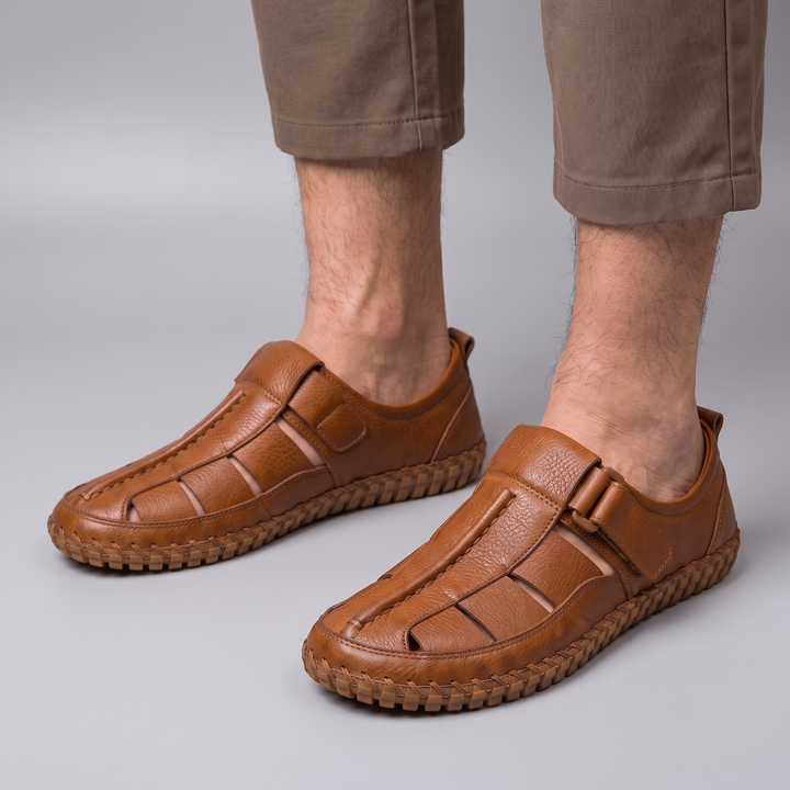 KIRKHAM CAGE-WEAVE LÄDERSANDALER