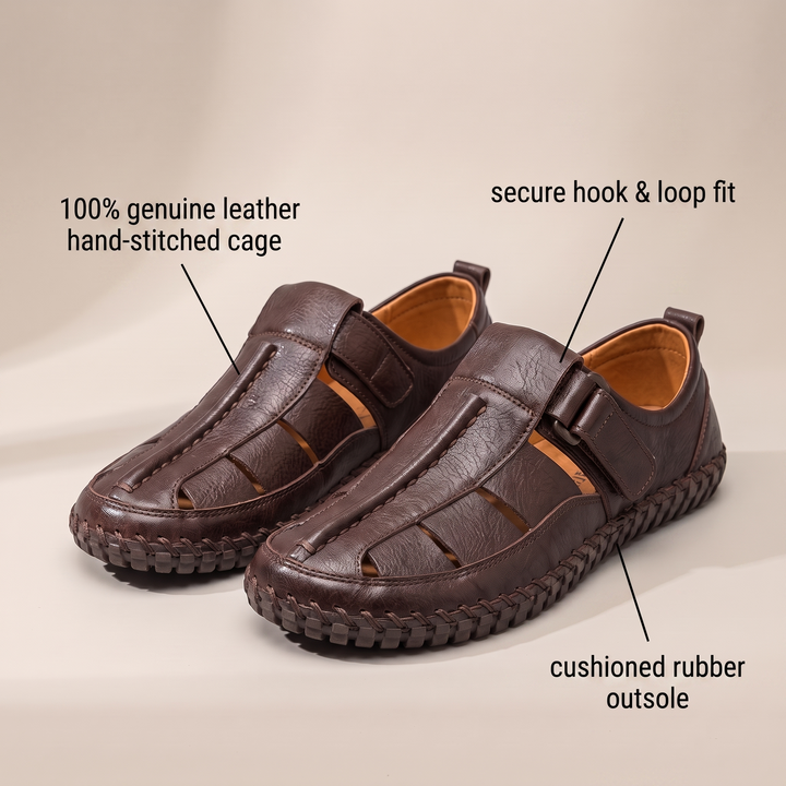 KIRKHAM CAGE-WEAVE LÄDERSANDALER