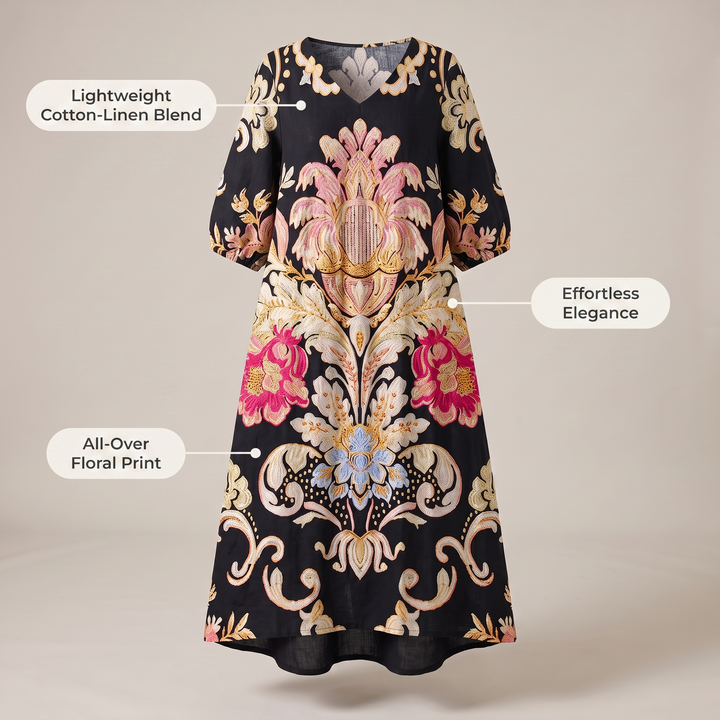 MARIS BLOMMIGT ELEGANSKLÄNNING